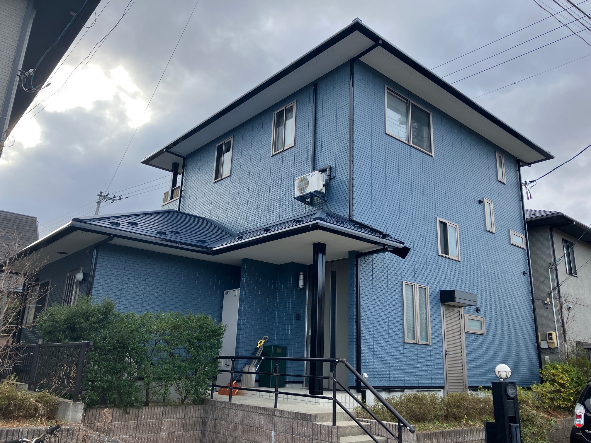 🏠✨福島市K様邸 外壁塗装工事が完了しました！｜ブルー系カラーでイメージチェンジ✨【福島市】