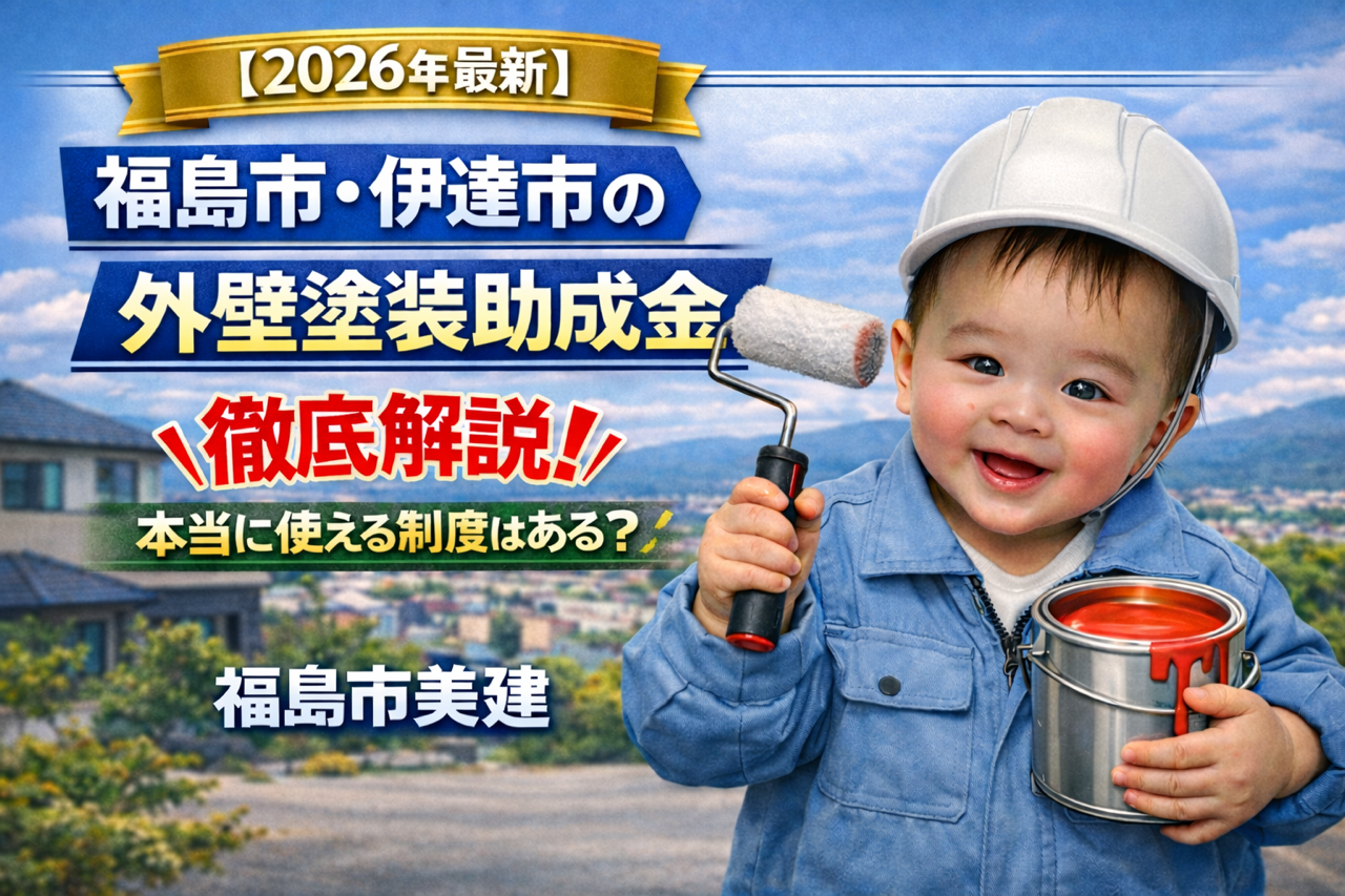 【2026年最新】福島市・伊達市の外壁塗装助成金を徹底解説｜本当に使える制度はある？ 🏠
