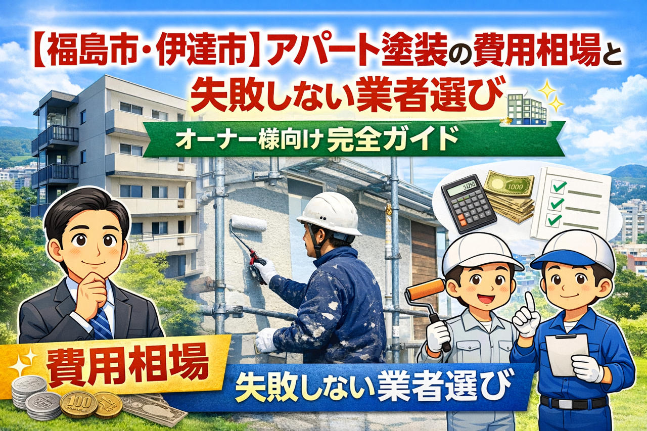 【福島市・伊達市】アパート塗装の費用相場と失敗しない業者選び｜オーナー様向け完全ガイド 🏢✨