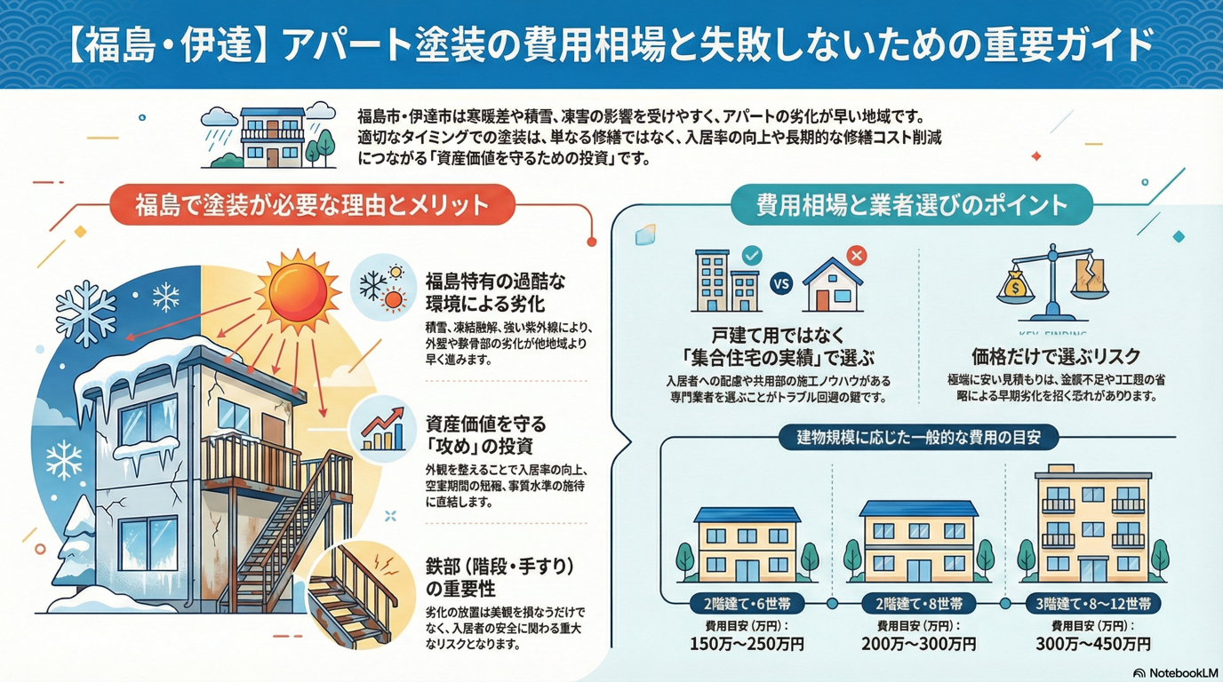 【福島市・伊達市】アパート塗装の費用相場と失敗しない業者選び｜オーナー様向け完全ガイド 🏢✨ 02