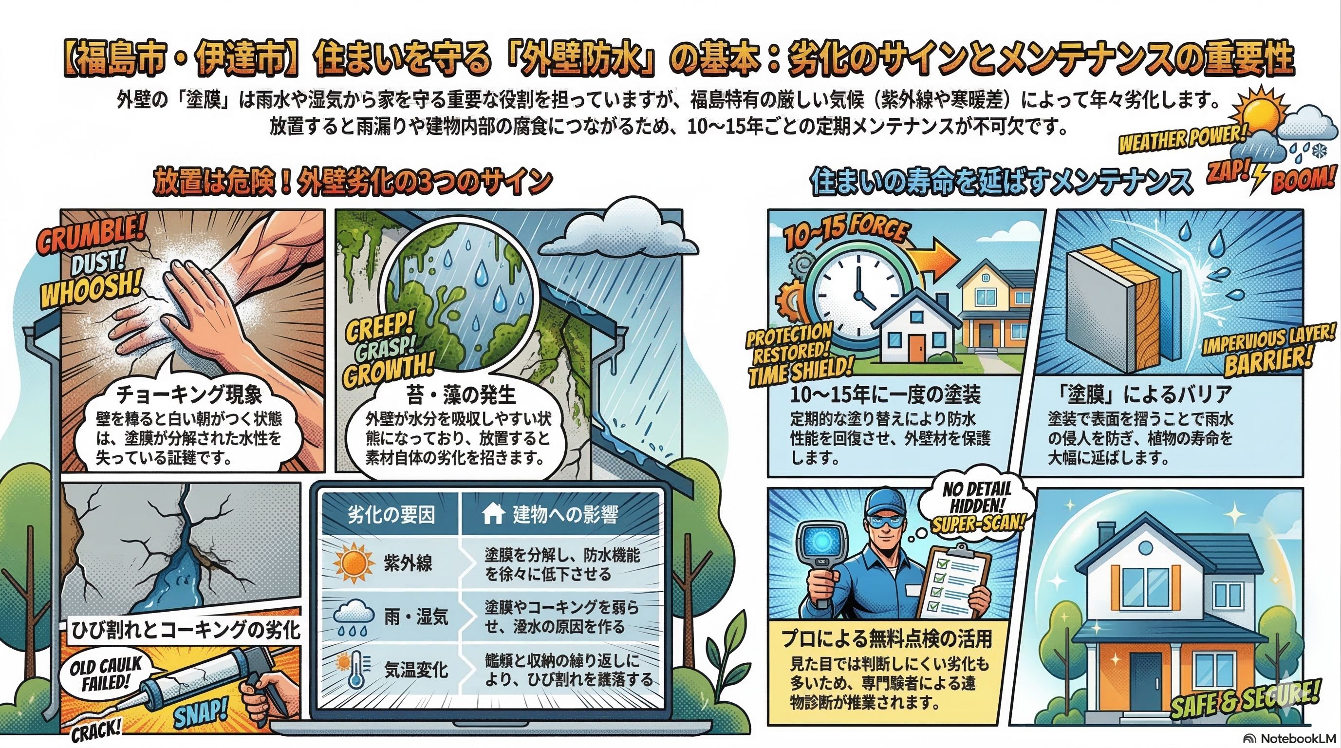 外壁の防水性能とは？劣化のサインとメンテナンス方法を解説🏠【福島市・伊達市】 02