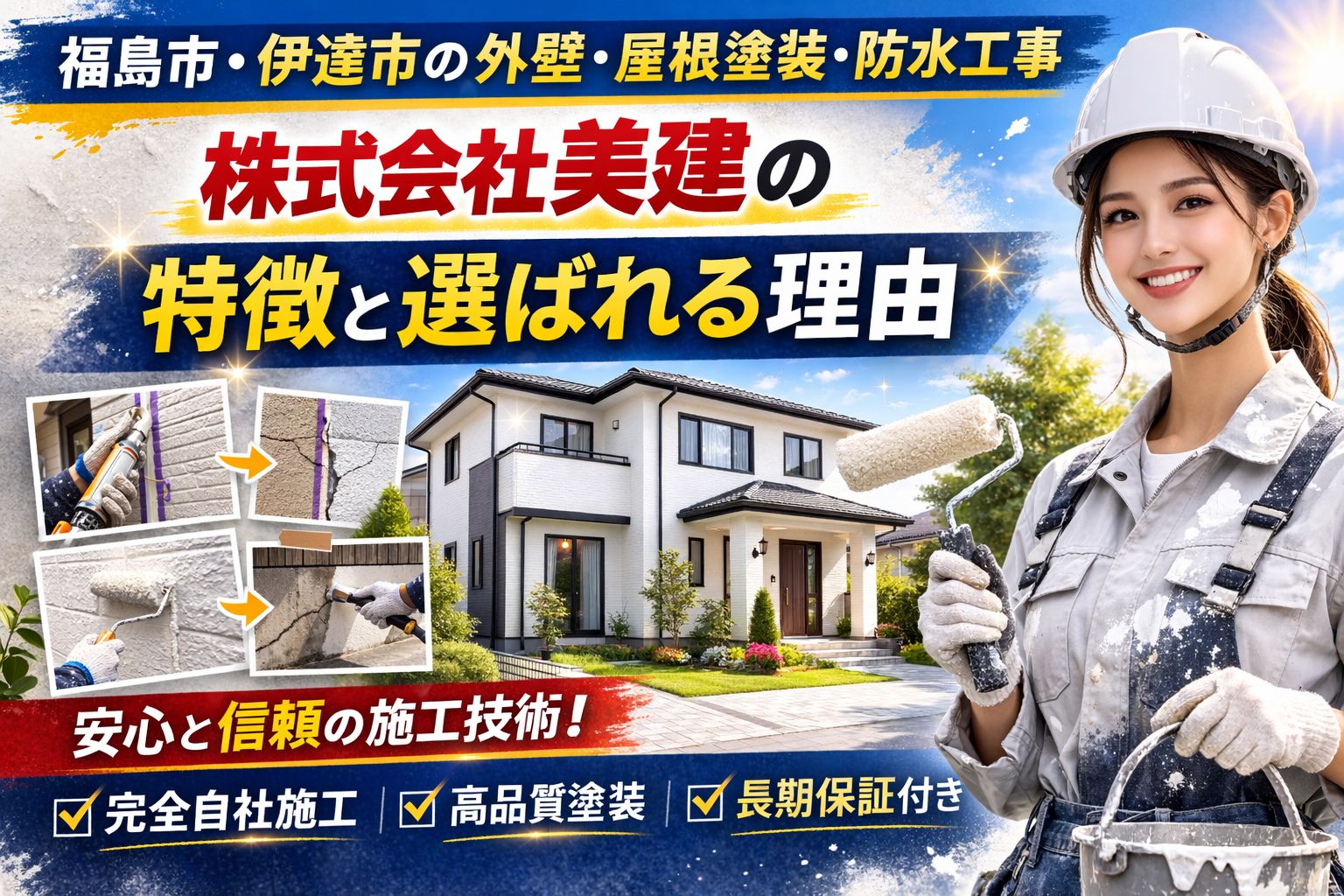 株式会社美建の特徴と選ばれる理由【福島市・伊達市の外壁・屋根塗装・防水工事】