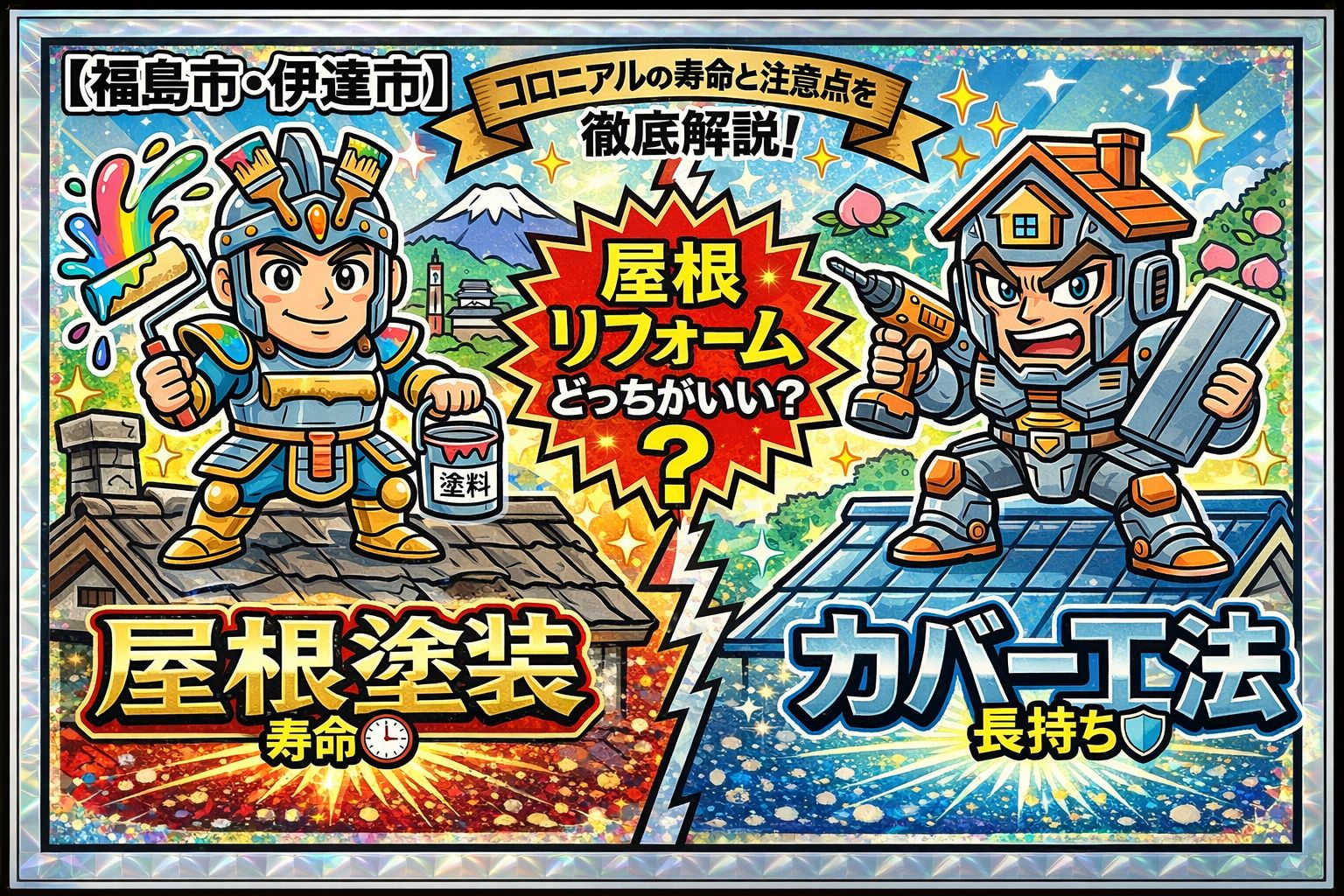 屋根は塗装とカバー工法どっちがいい？コロニアルの寿命と注意点を徹底解説🏠【福島市・伊達市】
