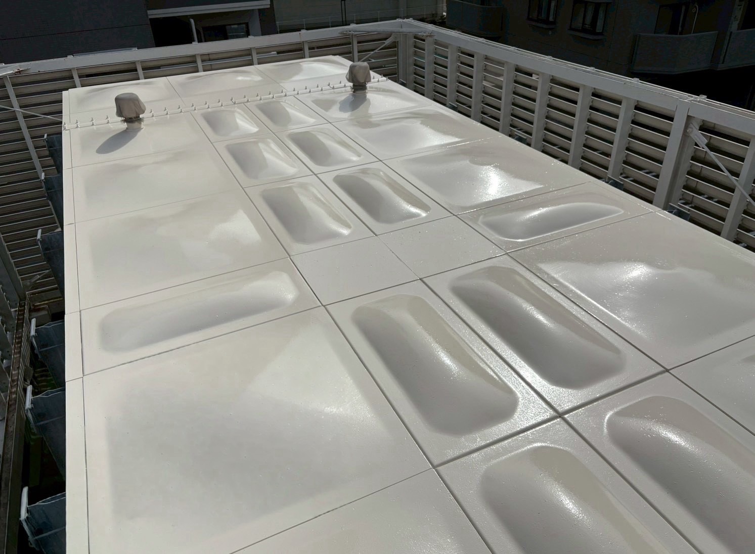 福島市Nマンション受水槽塗装工事が完了しました｜🏢