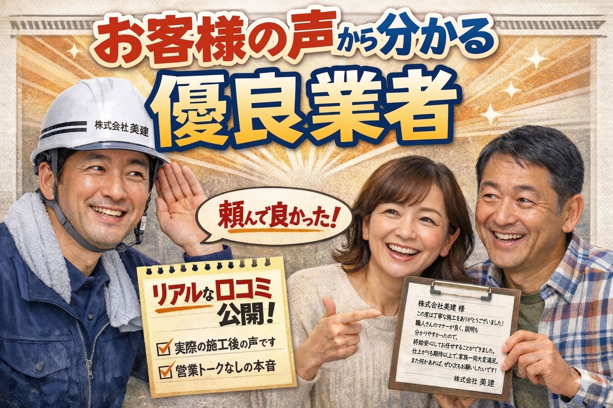 お客様の声だけで判断は危険？本当に信頼できる外壁塗装業者の見極め方｜【福島市・伊達市】