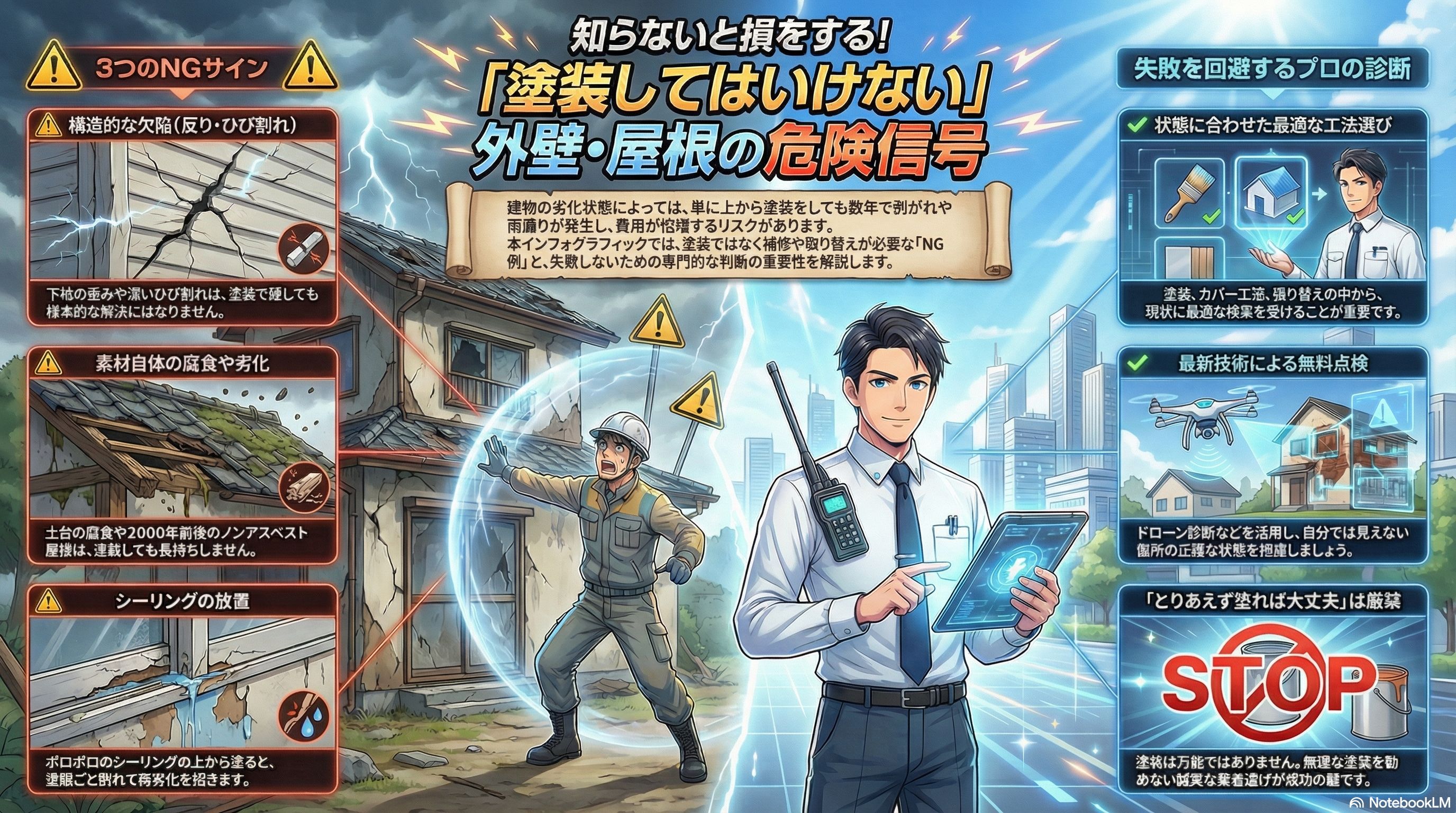 塗装してはいけない状態とは？知らないと失敗する外壁・屋根のNG例【福島市・伊達市】 02