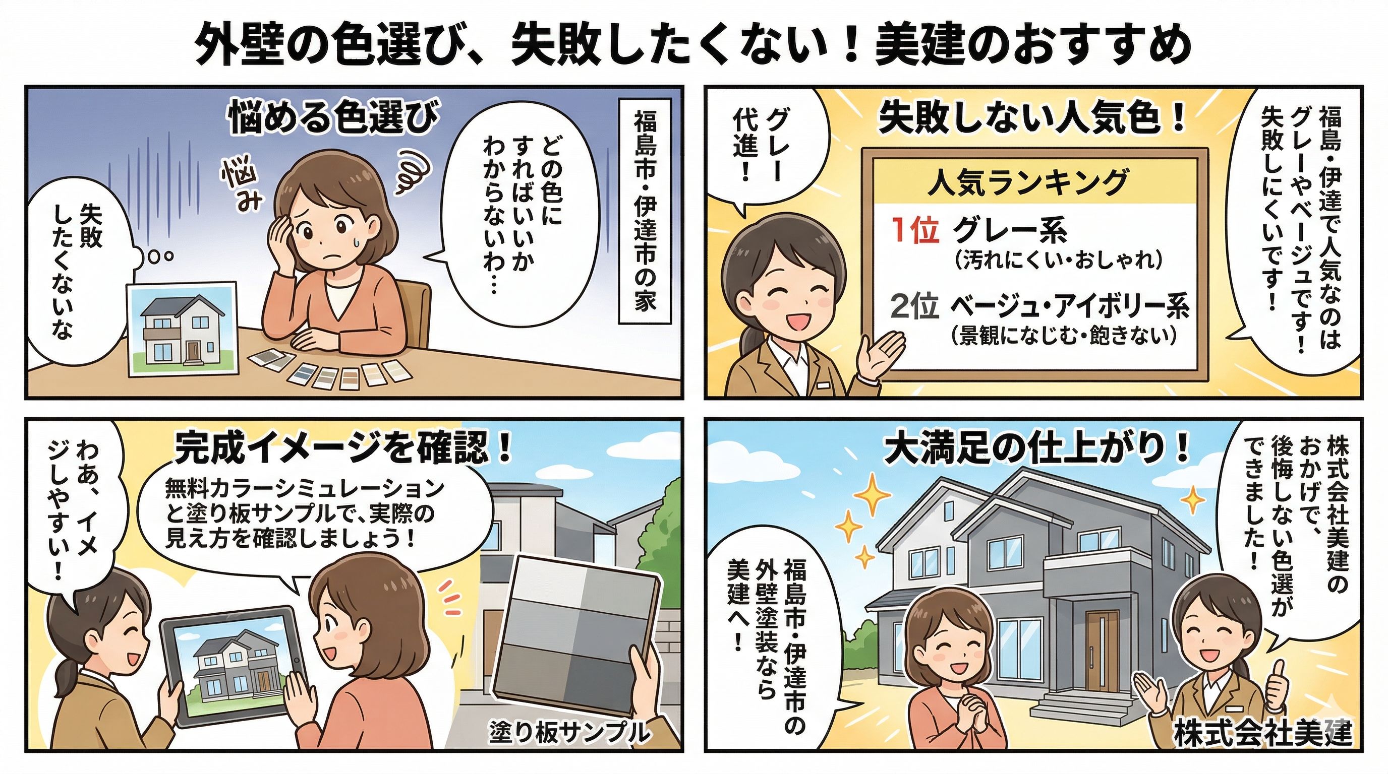 外壁の人気カラーランキング2026年版｜福島市・伊達市で後悔しない色選び💡 03