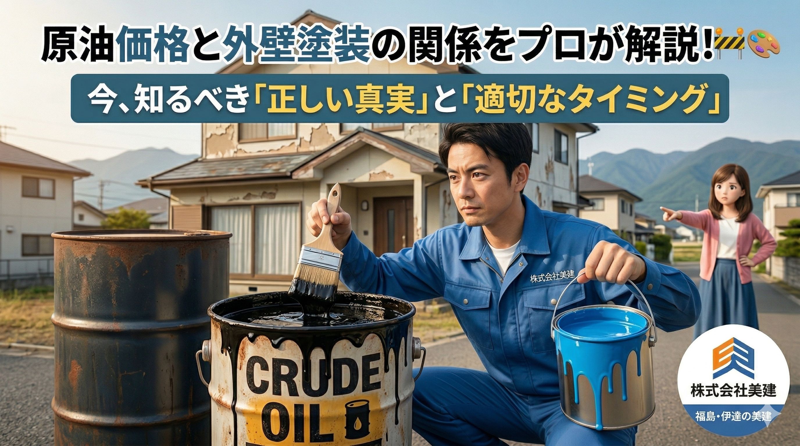 📊 原油価格と外壁塗装の関係をプロが解説｜福島市・伊達市の株式会社美建