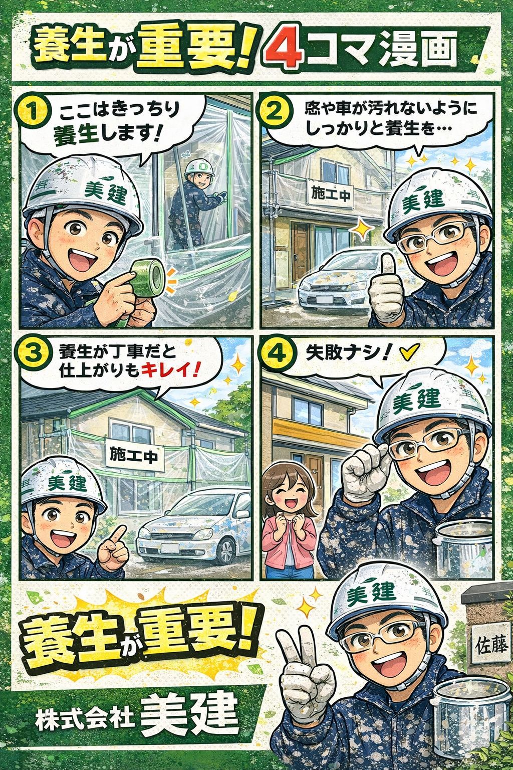 🛡 養生が重要な理由とは?外壁塗装で失敗しないために|福島市・伊達市の株式会社美建 02