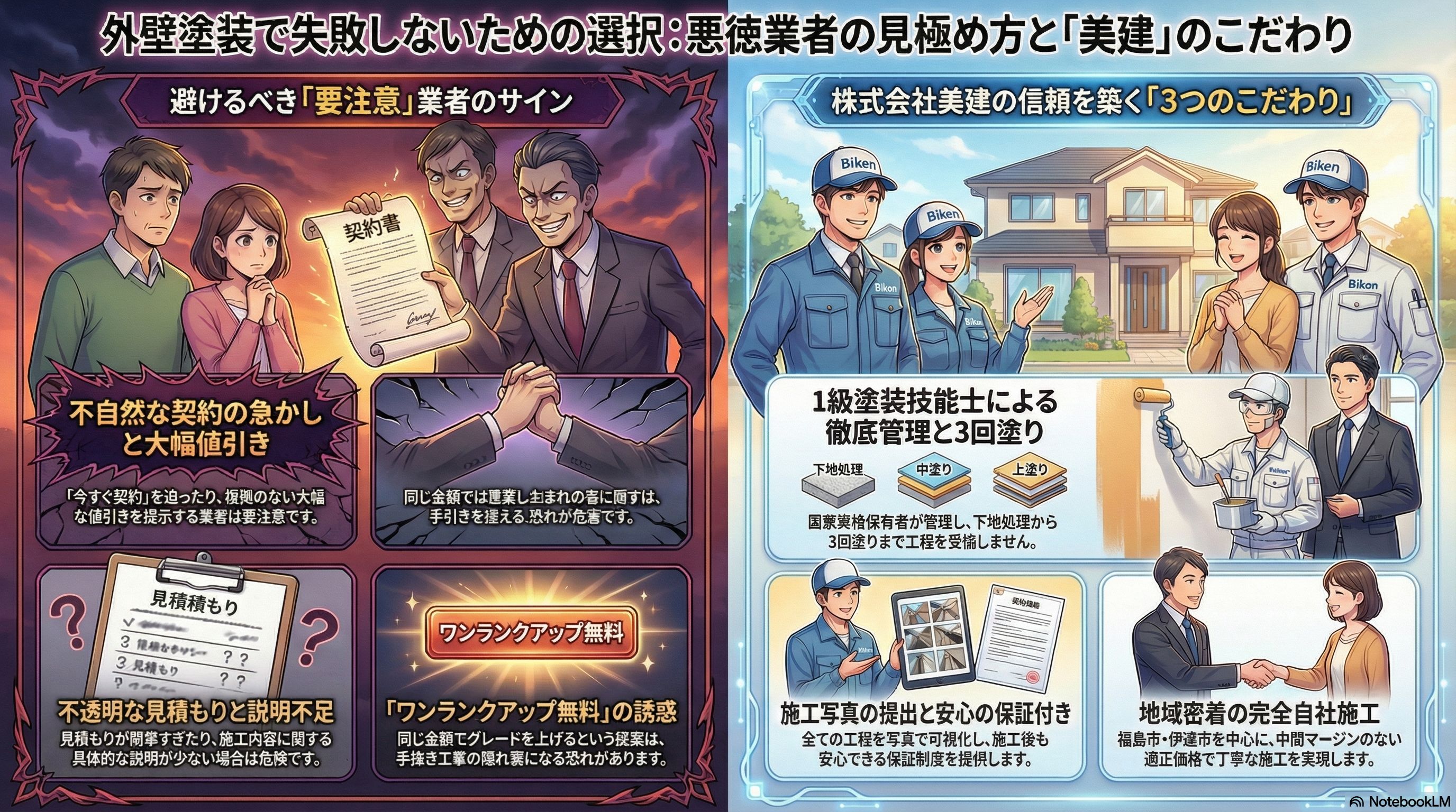 1級塗装技能士の社長が教える!手抜き工事を見分ける3つのポイント【福島市・伊達市|株式会社美建】🎨 02