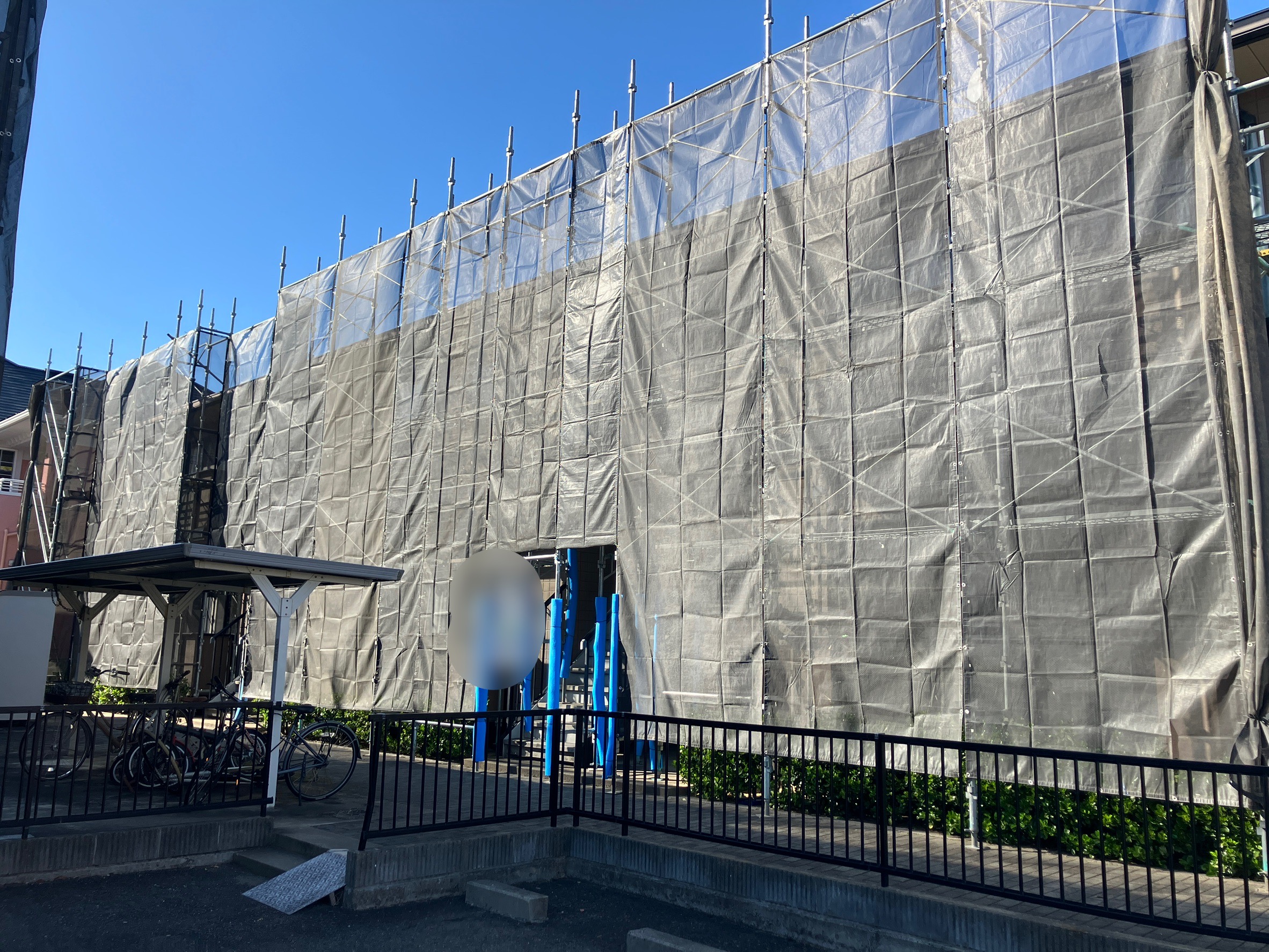 福島市D様アパート屋根・外壁塗装工事を開始しました🏢