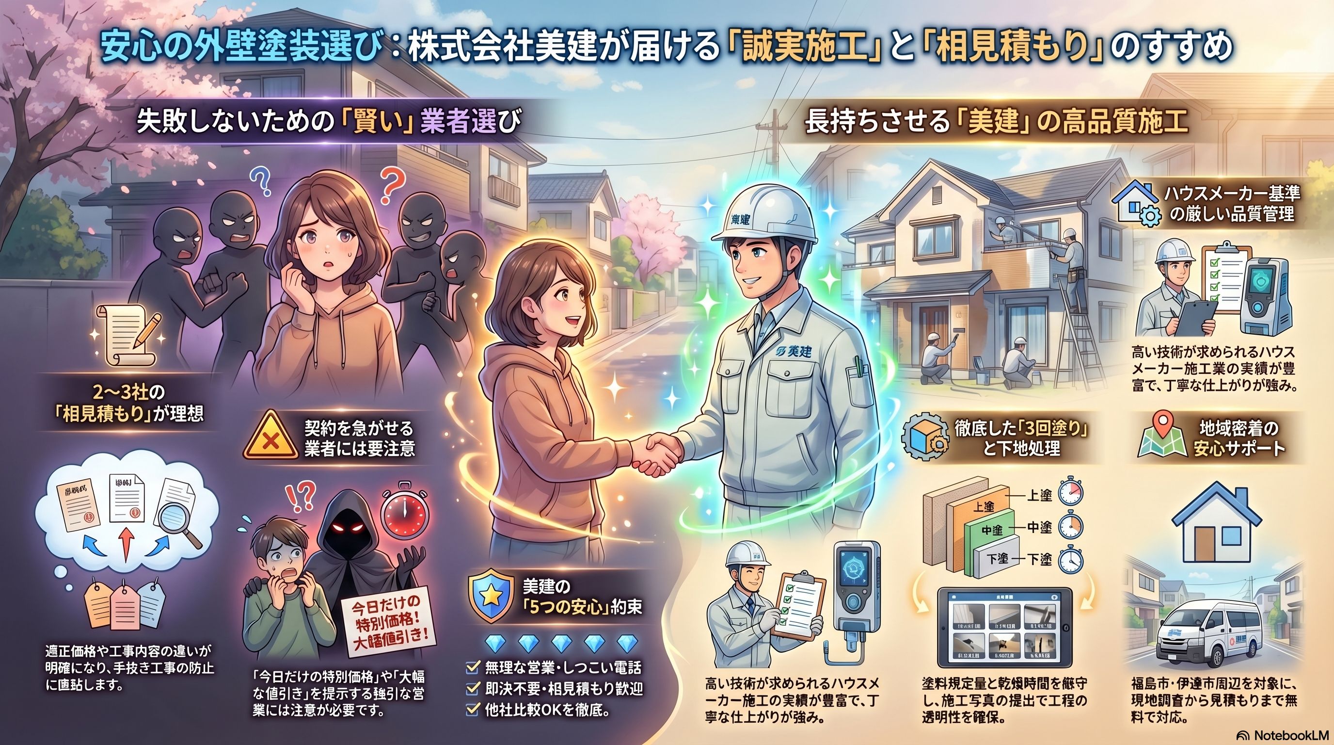「無理な勧誘は一切しません」福島市・伊達市 安心して相見積もりを依頼できるお店|株式会社美建😊 02