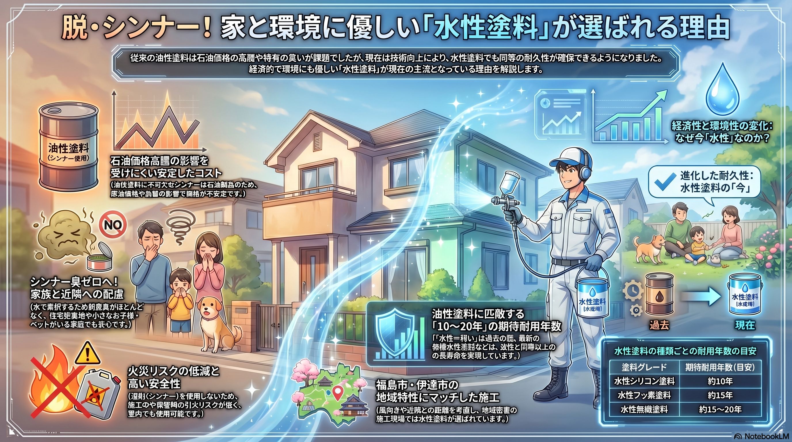 脱・シンナー!石油情勢に左右されない「水性塗料」が今、選ばれる理由|福島市・伊達市 株式会社美建🎨 02
