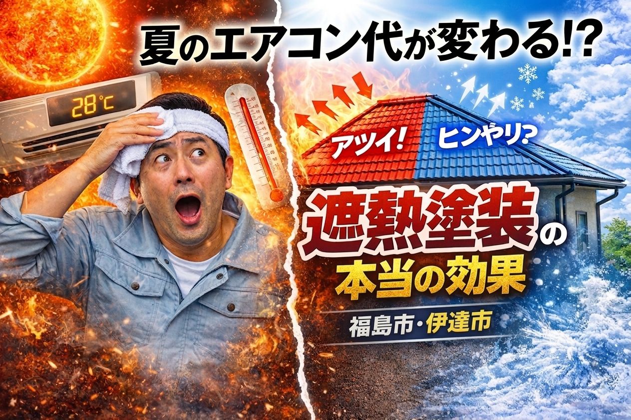 夏のエアコン代が変わる！？遮熱塗装の本当の効果｜福島市・伊達市 株式会社美建🌞
