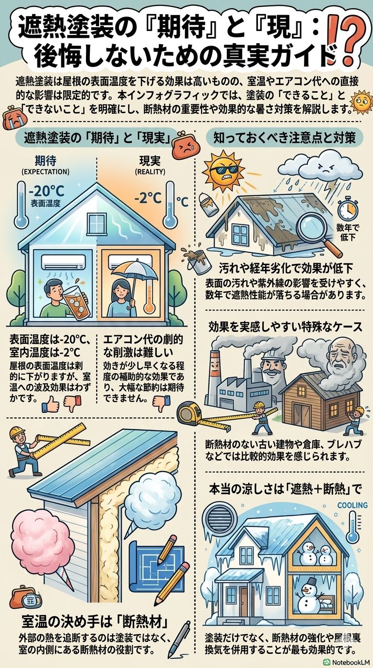 夏のエアコン代が変わる！？遮熱塗装の本当の効果｜福島市・伊達市 株式会社美建🌞 02