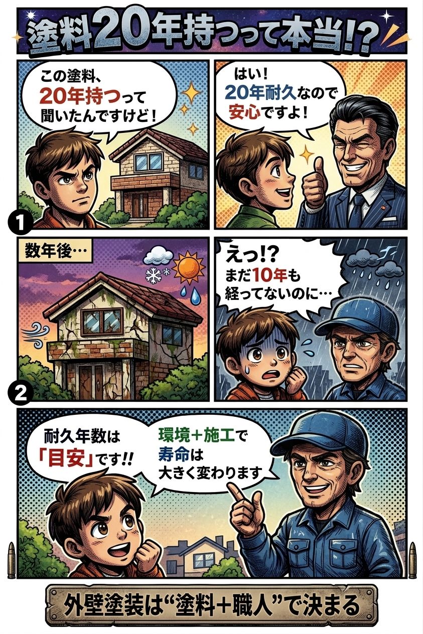 塗料の「耐久年数」は本当？外壁塗装の寿命をプロが解説｜福島市・伊達市 株式会社美建🎨 02