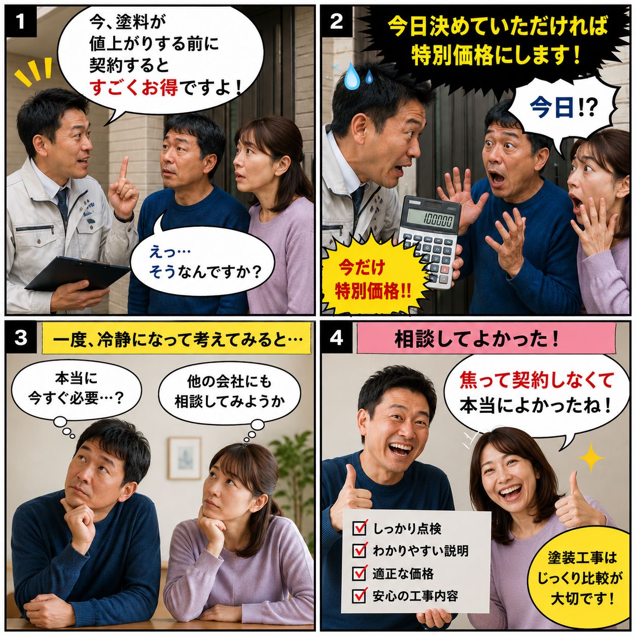 「今契約すると安い」に注意!イラン情勢に便乗した営業に注意⚠️|【福島市・伊達市の外壁塗装】株式会社美建 02