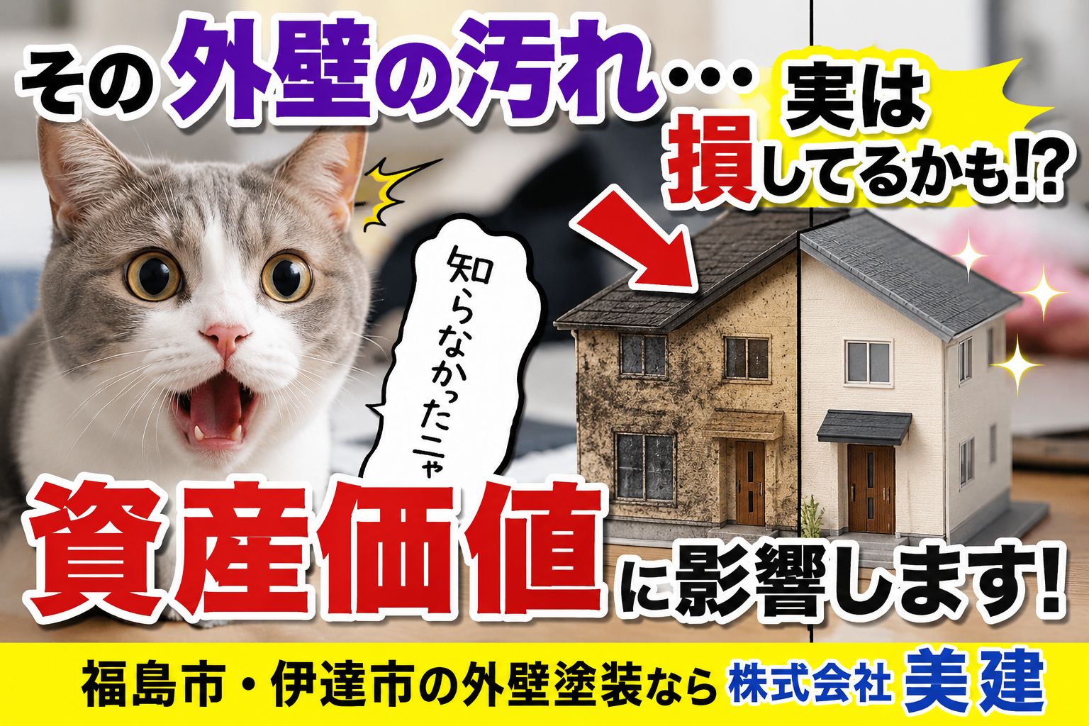 🏠外壁塗装は“資産価値”にも影響します‼️【福島市・伊達市｜株式会社美建】