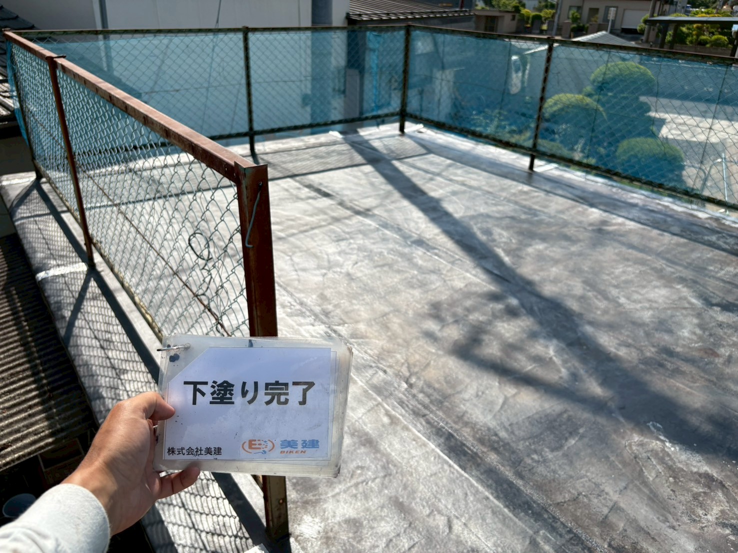 A様邸 物置屋上補修・防水工事が完了しました😊|下地補修・4回塗り施工【福島市】 07