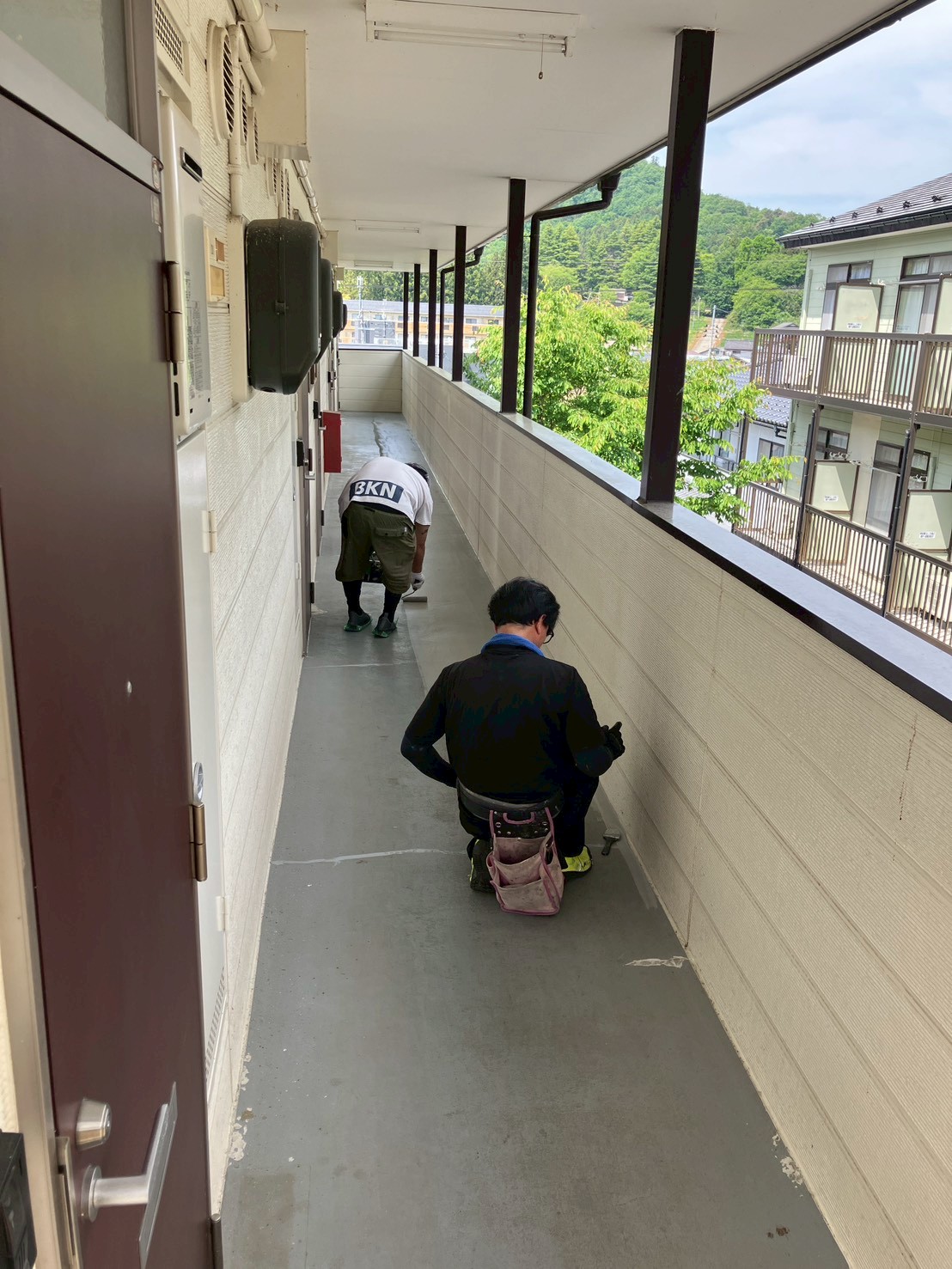 アパート床・階段補修工事・塗装工事が完了しました🏢✨|共用部分をしっかり補修しました【福島市】 06