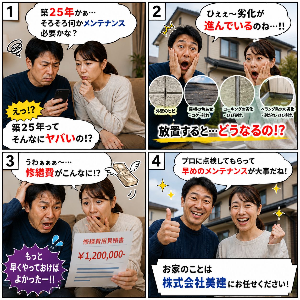 🏠築25年を過ぎたお家に起こることとは?放置すると修繕費が高額になることも…⚠️【福島市・伊達市・二本松市|株式会社美建】 02