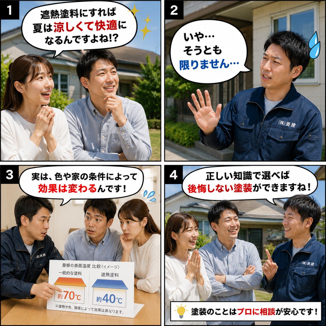 🏠☀️屋根塗装に遮熱塗料は本当に必要?塗装のプロが正直にお話しします!【福島市・伊達市・二本松市|株式会社美建】 02