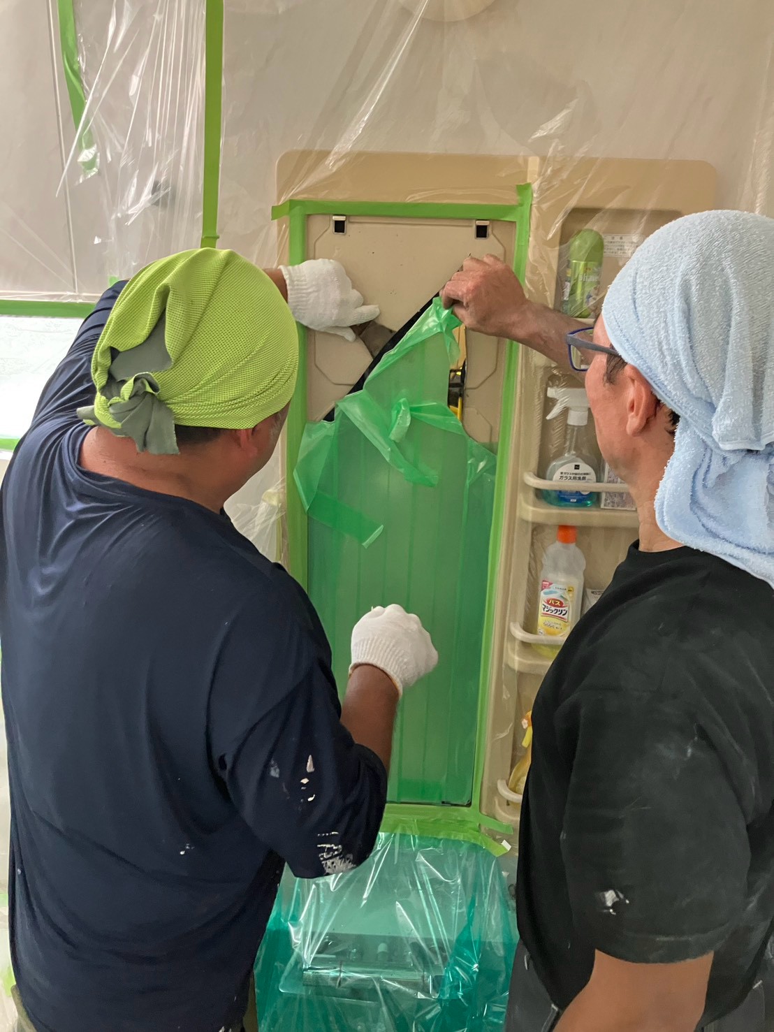 🛁【二本松市O様邸】浴槽塗装・浴室ガラス交換工事が完了！カラーステンレス浴槽の塗膜剥がれを再塗装【福島市・伊達市・伊達郡・二本松市｜株式会社美建】 07