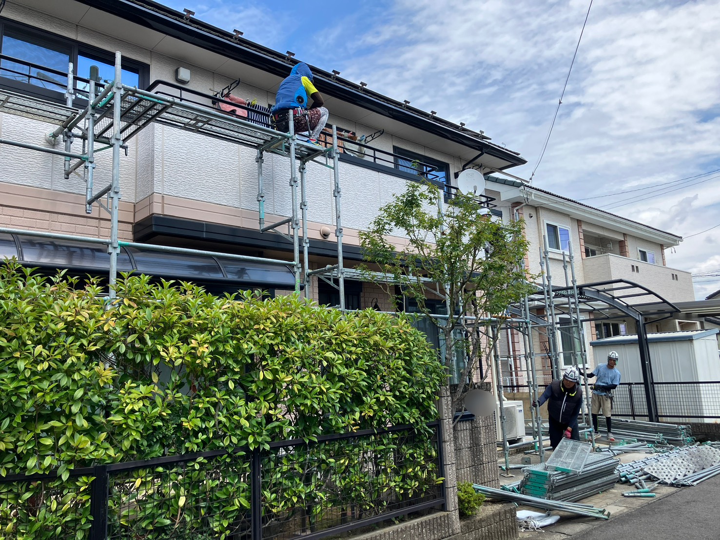 🏠【福島市A様邸】屋根・外壁塗装工事・樋交換工事・バルコニーシート防水工事を開始しました！【福島市・伊達市・伊達郡・二本松市｜株式会社美建】 02