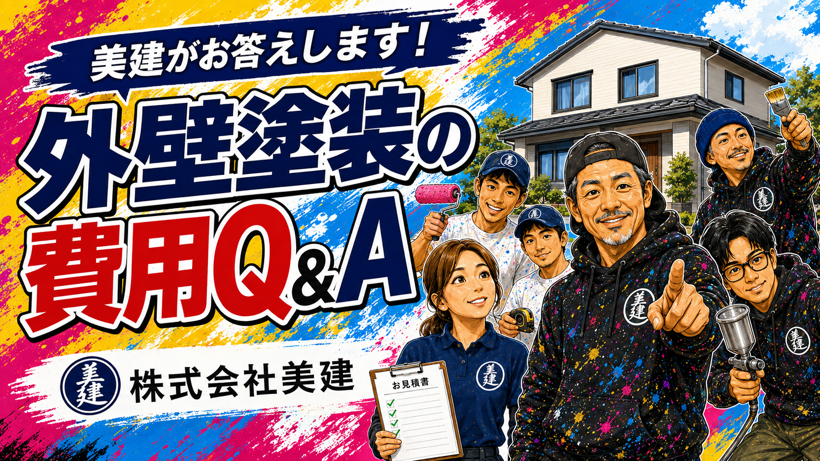 💰🏠美建がお答えします！外壁塗装の費用Q&A🎨【福島市・伊達市・伊達郡・二本松市｜株式会社美建】