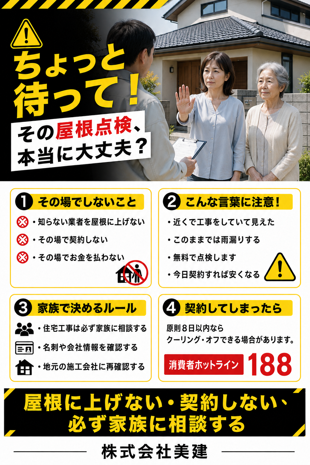🏠ちょっと待って!その屋根点検、本当に大丈夫?高齢のご家族を訪問業者・悪質リフォームから守る方法【福島市・伊達市・伊達郡・二本松市】 02