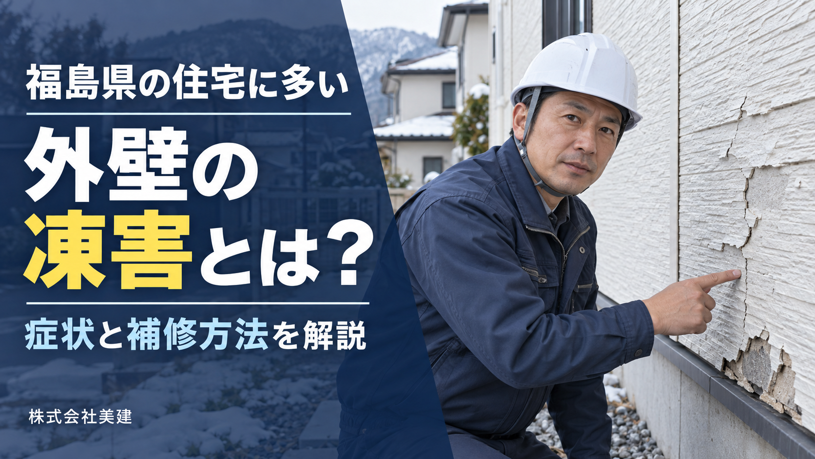 ❄️福島県の住宅に多い外壁の凍害とは?症状と補修方法を解説【福島市・伊達市・伊達郡・二本松市】