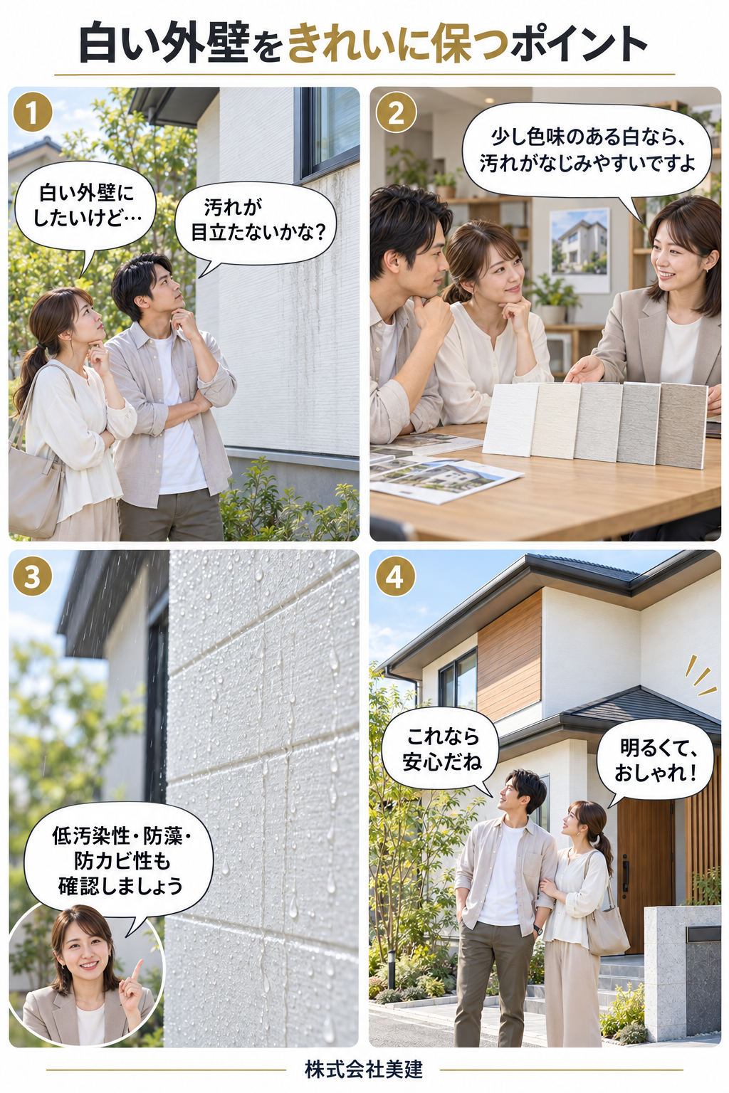 🏠外壁を白にすると汚れが目立つ?きれいに保つ塗料と色選びを解説【福島市・伊達市・伊達郡・二本松市】 02