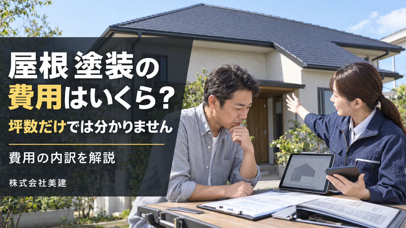 🏠屋根塗装の費用はいくら？坪数では分からない理由と内訳を解説【福島市・伊達市・伊達郡・二本松市】
