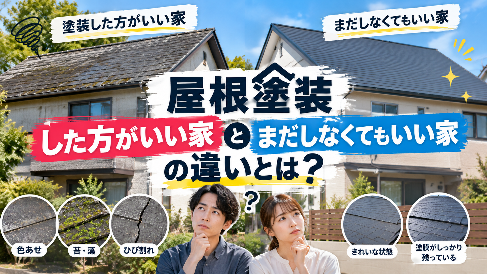 🏠屋根塗装をした方がいい家・まだしなくてもいい家の違いとは?プロが判断ポイントを解説【福島市・伊達市・伊達郡・二本松市】