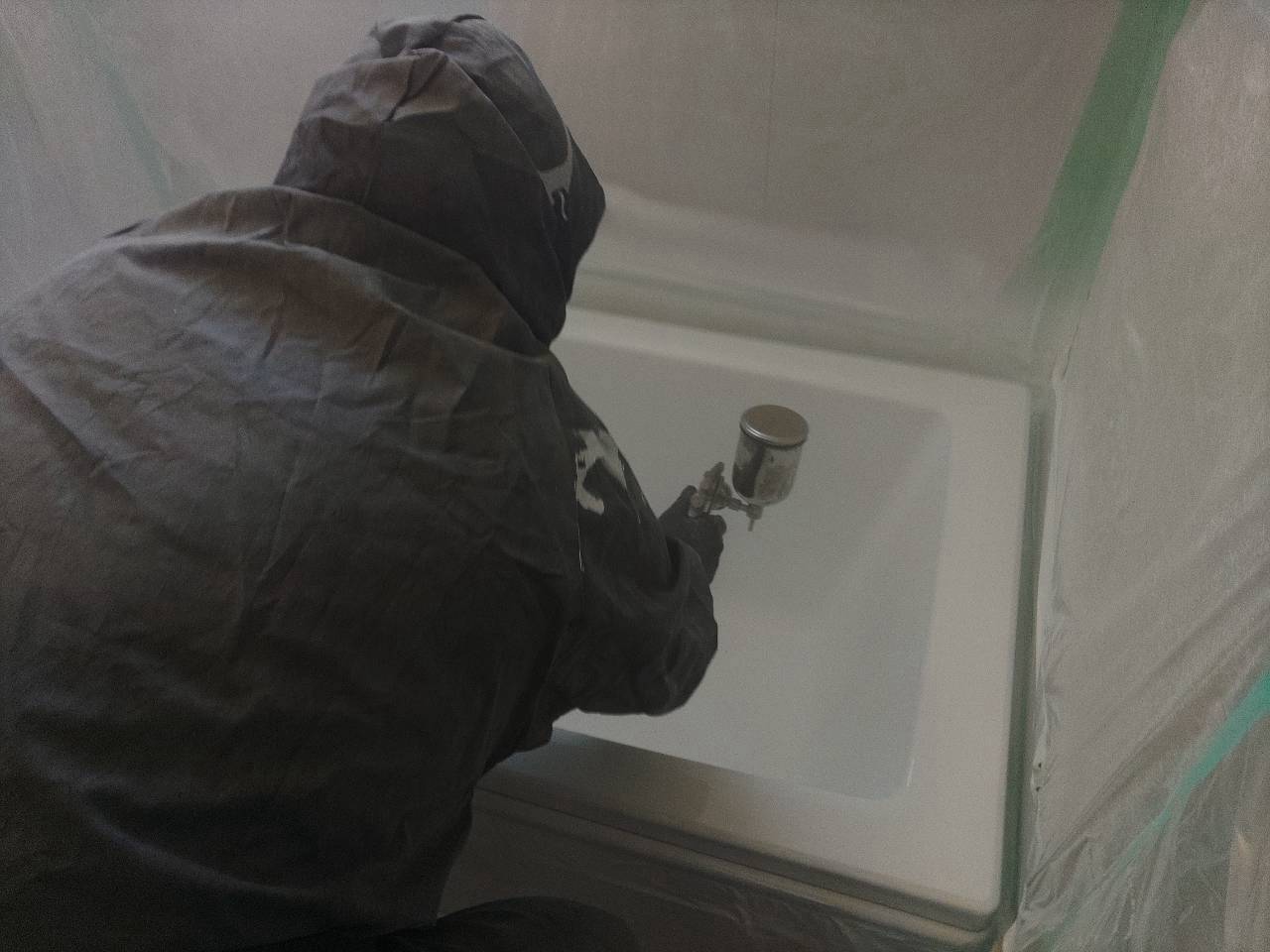 🛁【福島市F様邸】浴槽塗装でピンクからホワイトへ!黄ばみが気になっていた浴槽をきれいに再生✨【福島市・伊達市・伊達郡・二本松市】 07