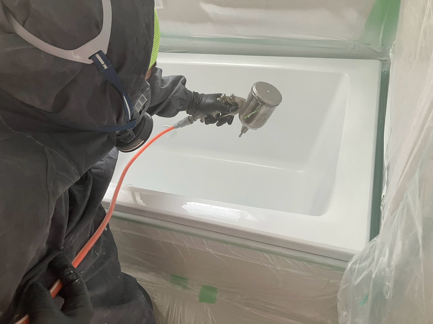 🛁【福島市F様邸】浴槽塗装でピンクからホワイトへ!黄ばみが気になっていた浴槽をきれいに再生✨【福島市・伊達市・伊達郡・二本松市】 08