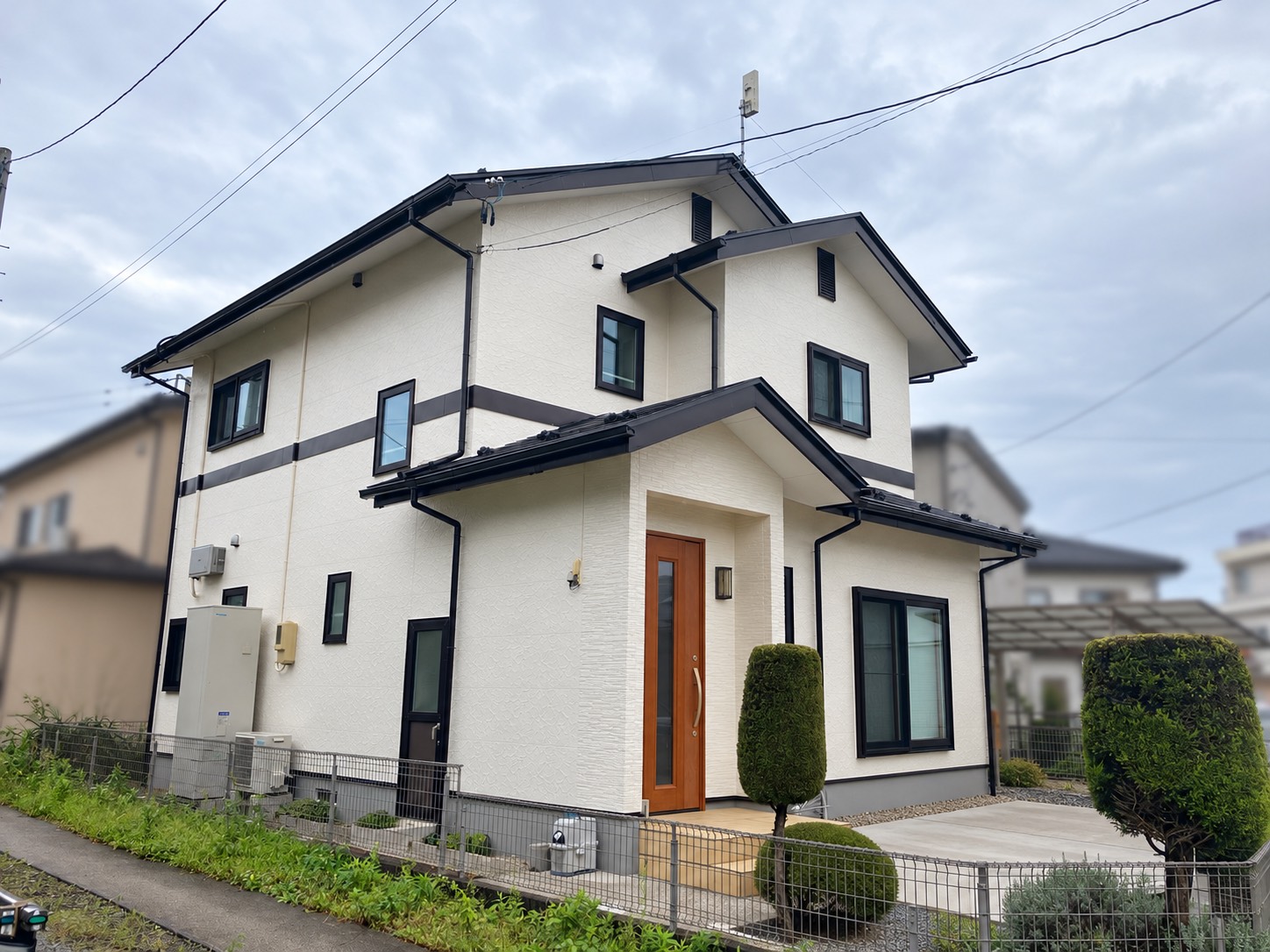 🏠【福島市A様邸】屋根・外壁塗装工事が完了しました！トップコート＆カラーシミュレーションで上品な外観へ✨【福島市・伊達市・伊達郡・二本松市】 10